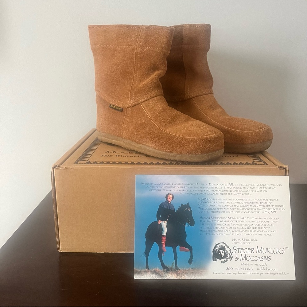 Women’s Steger Mukluks Native Styled Moosehide Winter Boots - Little Muk Size 8